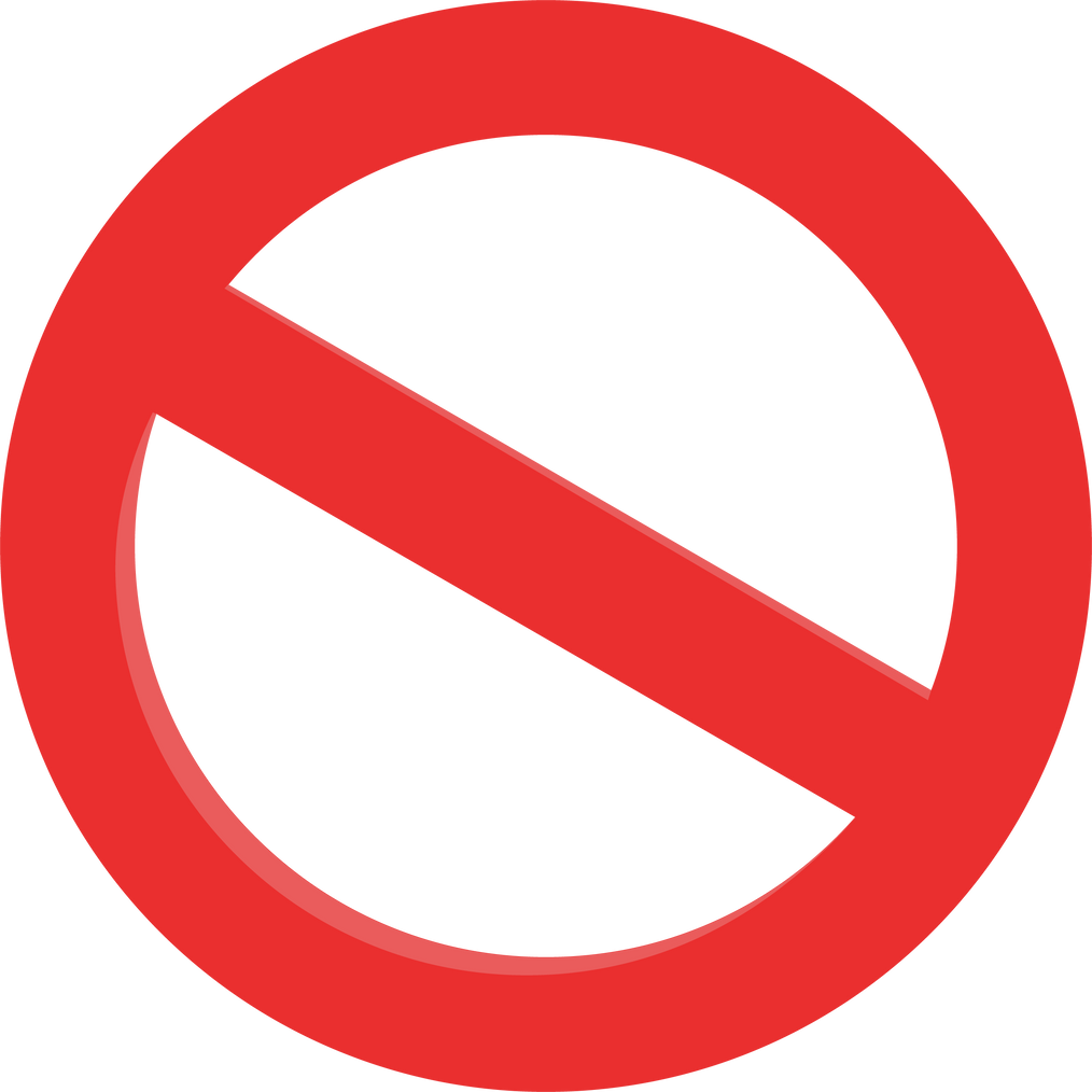 Red "NO" sign
